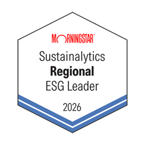 Sustainalytics Regional ESG Leader 2026 badge